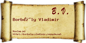 Borbély Vladimir névjegykártya