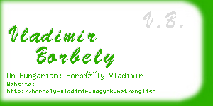 vladimir borbely business card